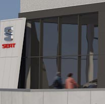 VW-Seat Stuttgart - Außenansicht (Simulation)